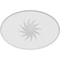 Ekena Millwork Standard Dalton Spiral Rosette With Rounded Edge, 8"W x 5 1/4"H x 3/4"P ROSP080X053X075DAL14 - alternate 2